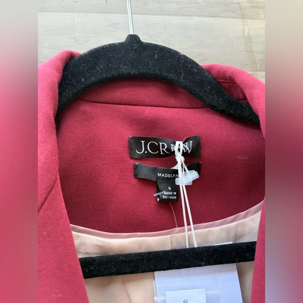 J. Crew Madelyn Blazer + Kaya Pants Crimson Bloom New with Tags!